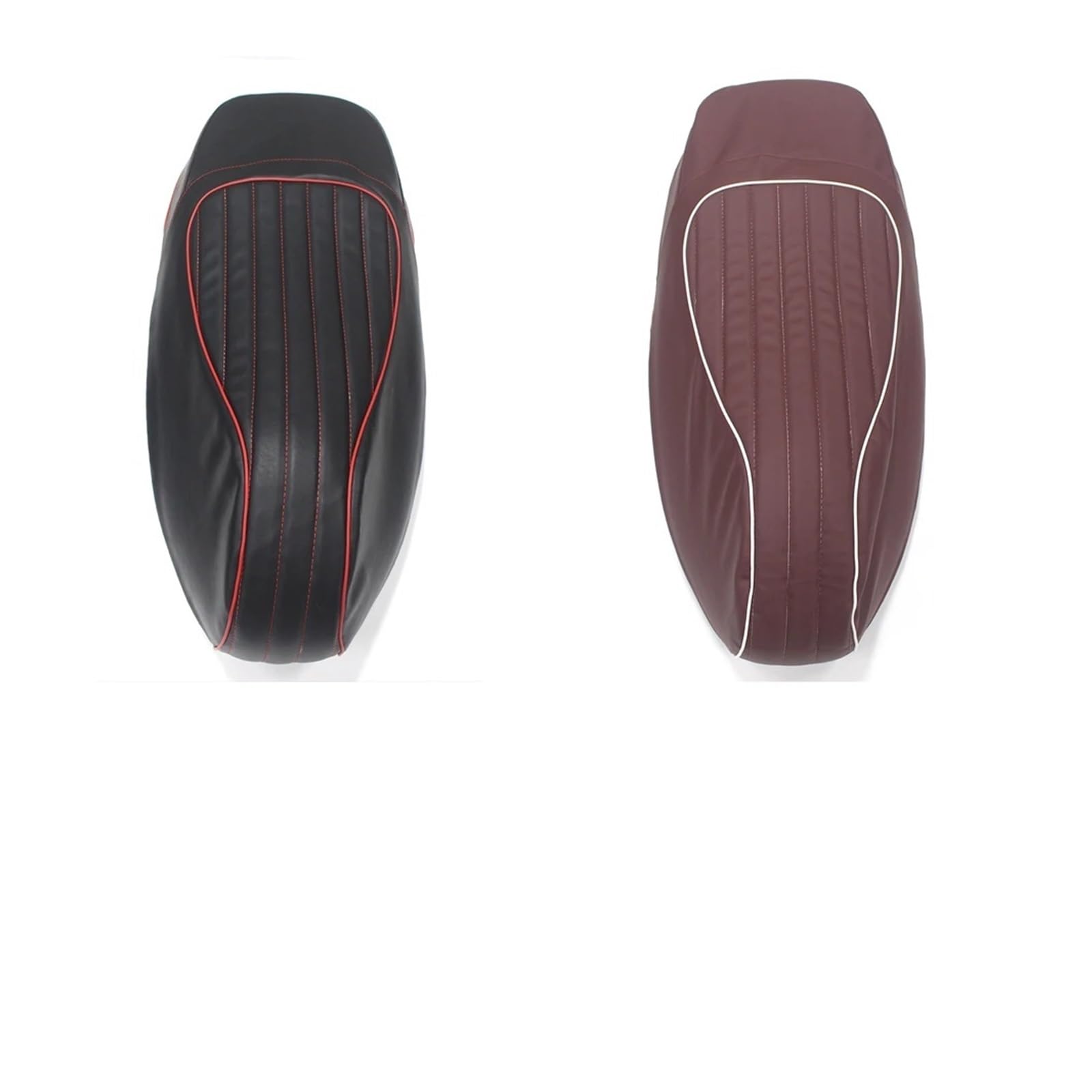 Pokhaomin Coprisella in Pelle Nero/Rosso per Vespa GTS300 per GTS 125 150 250 300 Coprisedile per moto(Rosso)