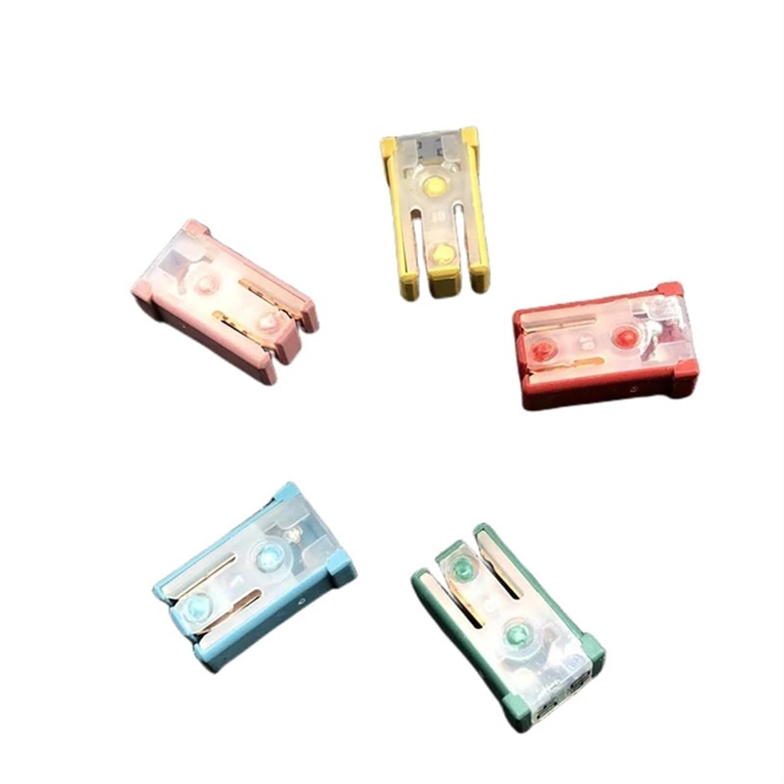Fusibile for auto fusibile serie 695 15A 20A 25A 30A 40A 50A 60A Rettangolo di tipo piccolo Fusibile a cartuccia automatica Fusibile for auto con spina scanalata(20A,Quantity 30pcs)