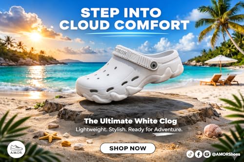 Image of TITTALS Clogs Ultra-Comfort Slip-On Clogs for Men & Women | Lightweight, Breathable, Anti-Skid Casual Sandals | All-Day Comfort Indoor /Outdoor Footwear