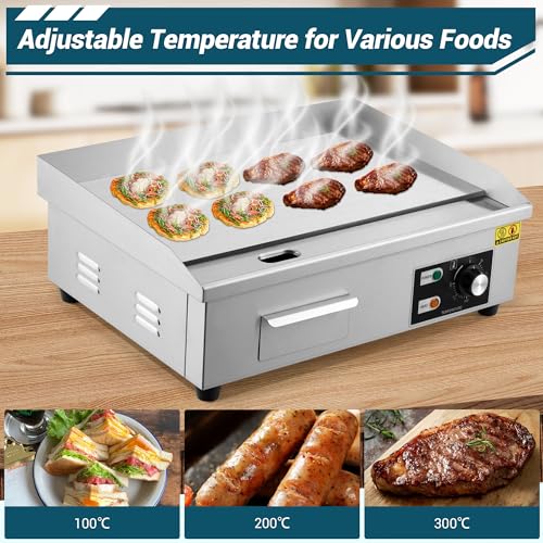 Image of Garvee 21 In Commercial Electric Griddle, Flat Top Grill Countertop Griddle