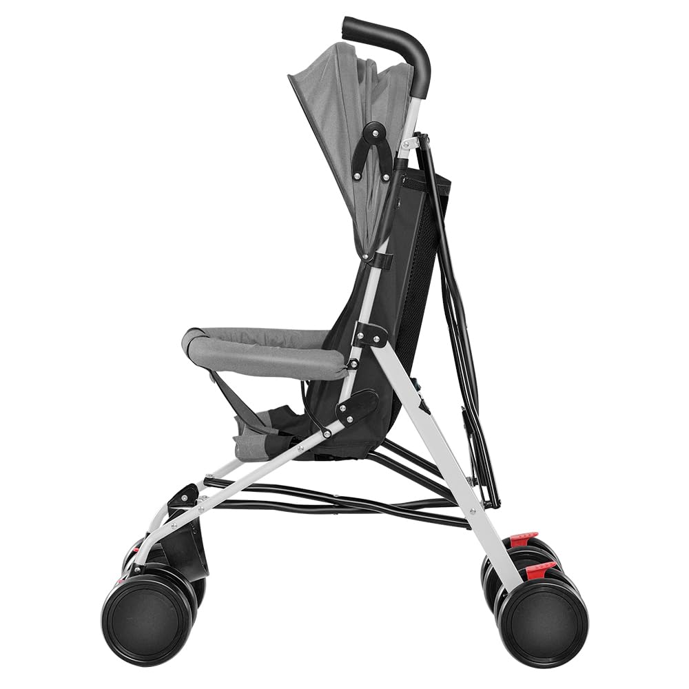 Poussette Bébé Combinée 2 en 1, Landau Pliable pour 0-36 Mois, 0-25kg, Poussette Compact avec Siège Rotatif, Panier de Rangement, Ceinture de Sécurité-D-gris