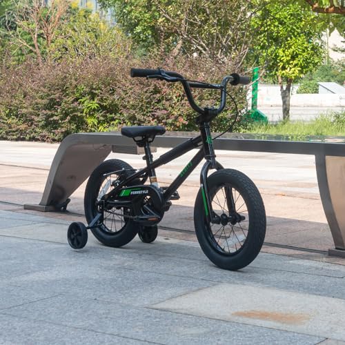 Image of 12 14 16 18 Inch Kids Bike BMX Style Bicycle with Training Wheels Coaster Brake for 2-10 Years Old Toddlers Boys Girls Multiple Colors