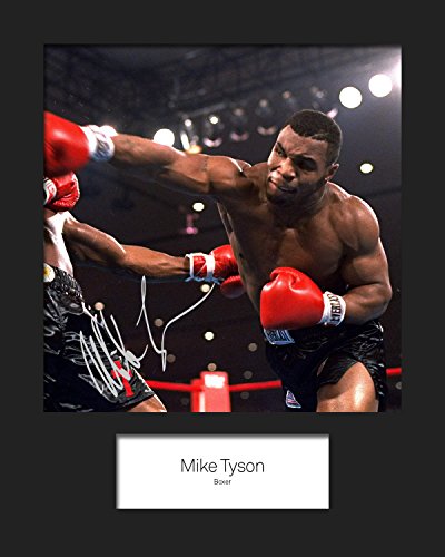 FRAME SMART Mike Tyson | Foto montada, reimpresión de Firma | Tamaño 10x8 para Marcos de 10x8 Pulgadas | Máquina Cortada | Exhibición de la Foto | Presente, Regalo, Coleccionable