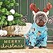 SeranPup Dog Pajamas Large - Soft Stretchable 4-Legs Christmas Pjs | Breathable Onesie for Post-Surgery Recovery Comfort, Anti-Lick Suit & Warm Shirt, Blue