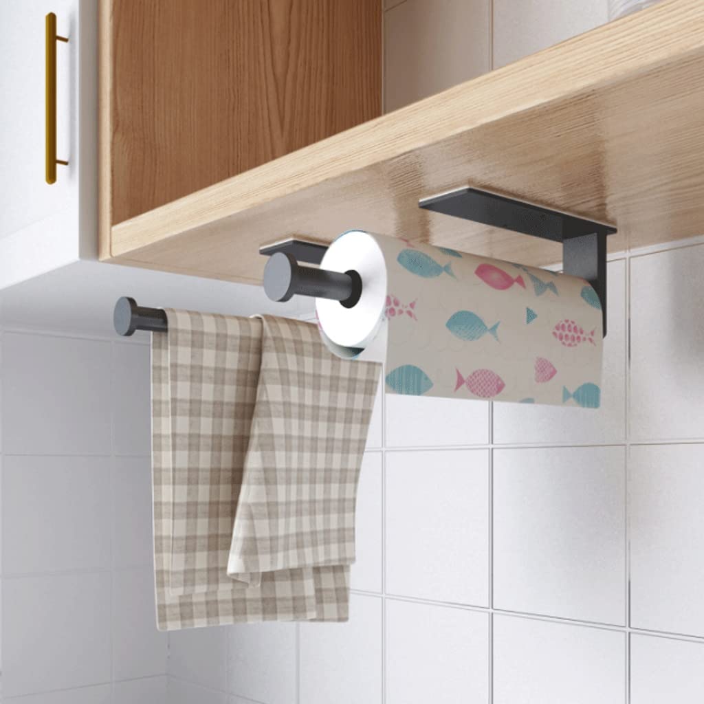 Facile Porta Asciugamani da Parete portasciugamani in Acciaio Inox Supporto Carta in Acciaio Inox Distributore di Tessuto Senza punzoni for la Cucina Cling Storage Dispenser di fazzoletti