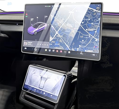 Film écran Tesla Model 3 après 2023 en verre trempé 9H ultra résistant anti rayures brillant