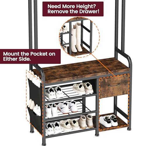 Homeiju-Hall-Tree-with-Bench-and-Shoe-Storage-3-in-1-Entryway-Organizer-with-62-Hooks-Coat-Rack-with-Adjustable-Feet-for-Stability-Mudroom-Furniture-with-Storage-Shelf