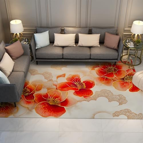 Moquette de luxe moderne rouge bégonia 60x120cm tapis doux antidérapant - 2