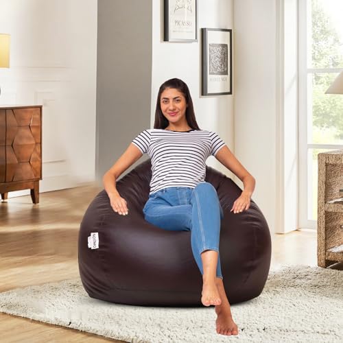 Amazon Brand - Solimo XXL Bean Bag Cover Without Beans (Brown)