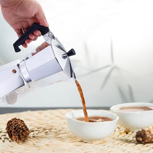Cafeteira Italiana Aço Inox 6 Xícaras Expresso Portátil Manual Dispensa Filtro Pano Papel Fazer Melh