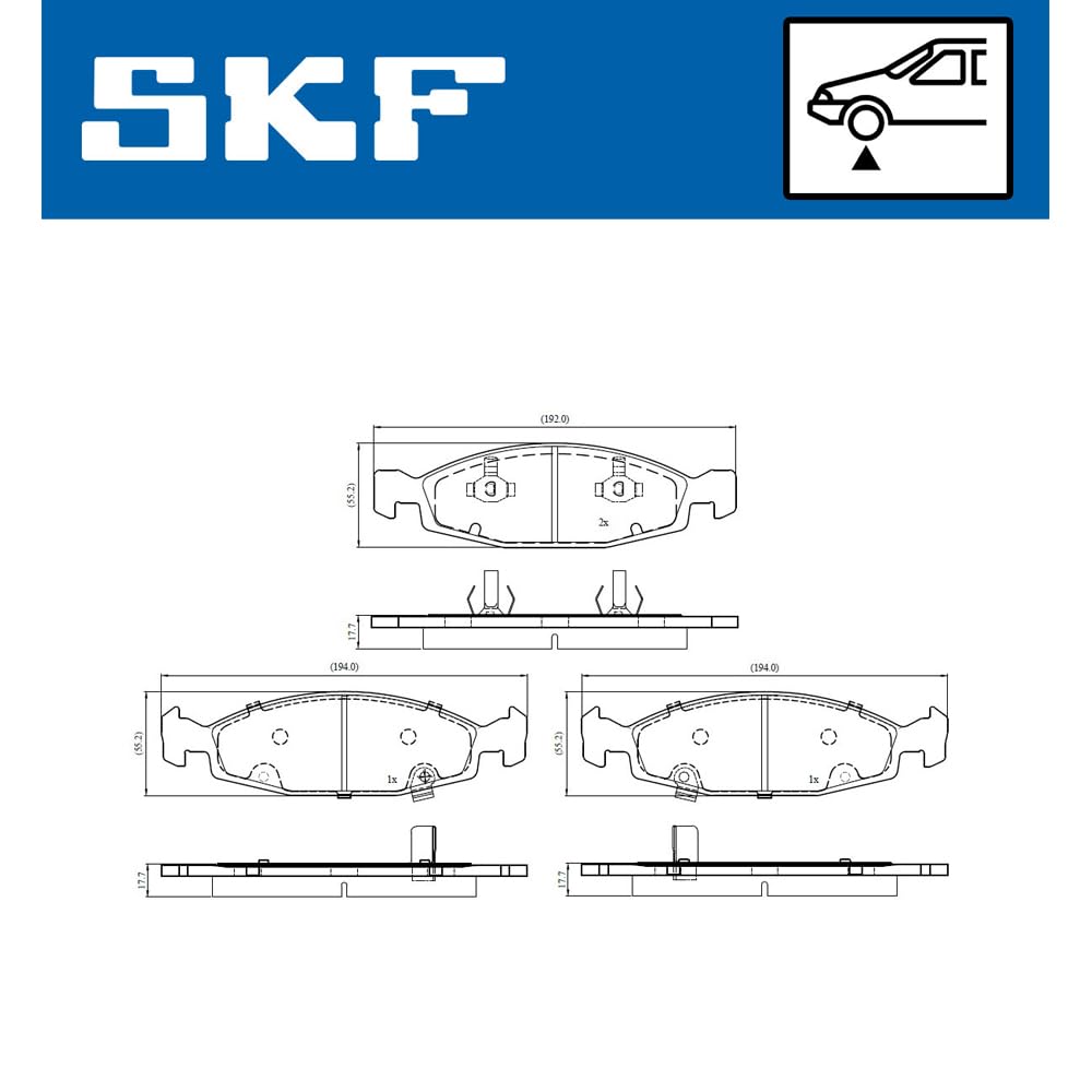 SKF Bremsbelagsatz, Scheibenbremse VKBP81072A