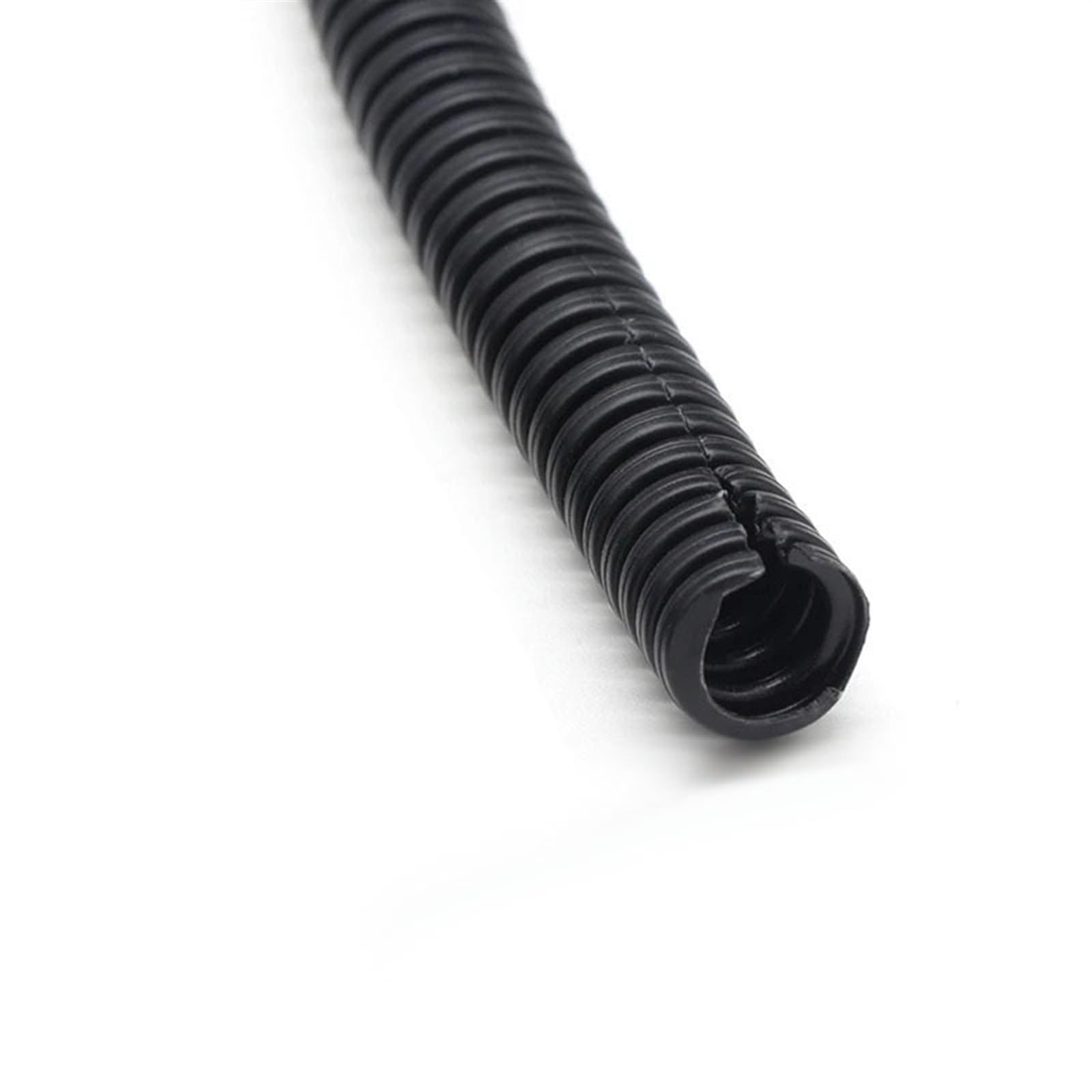 Tubo corrugato flessibile, Flessibilità del manicotto protettivo di infilatura tubo flessibile plastica ondulato isolato PP nero aperto 7.5mm-34.5mm(AD 25 x ID 20mm 1 meter)