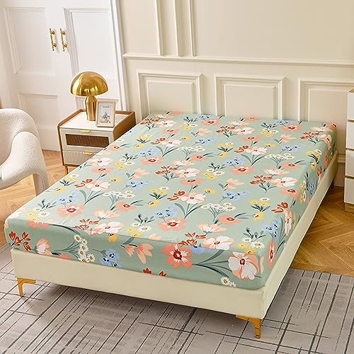 Mengersi Fitted Sheet Queen Size,Queen Fitted Sheet -Soft Lightweight Microfiber Deep Pocket Fitted Bottom Sheets thumb #1