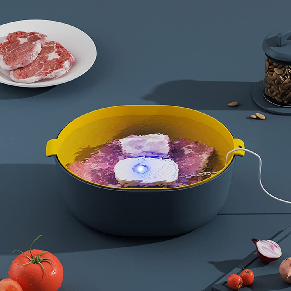 2PCS Légumes Desinfectante Portable Ultrasonic Fruit Food Purifier Ménage Cuisine Nettoyant Alimentaire Machine Blanc