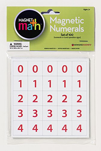 Dowling Magnets Magnetic Numerals (.88 inch in diameter), Set of 100