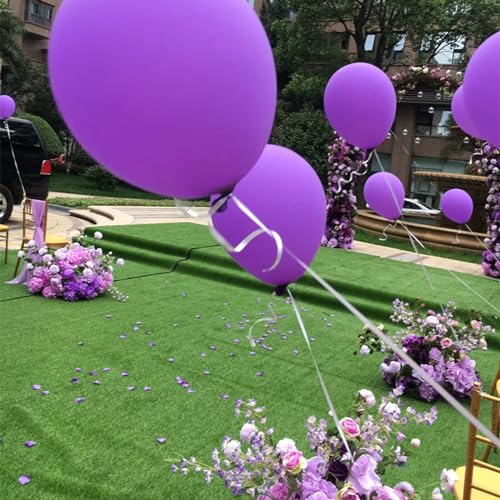 Image of 5 inch Purple Party Balloons, 100 pcs Mini Purple Latex Balloons for Birthday Wedding Baby Shower Decorations (Dark Purple)