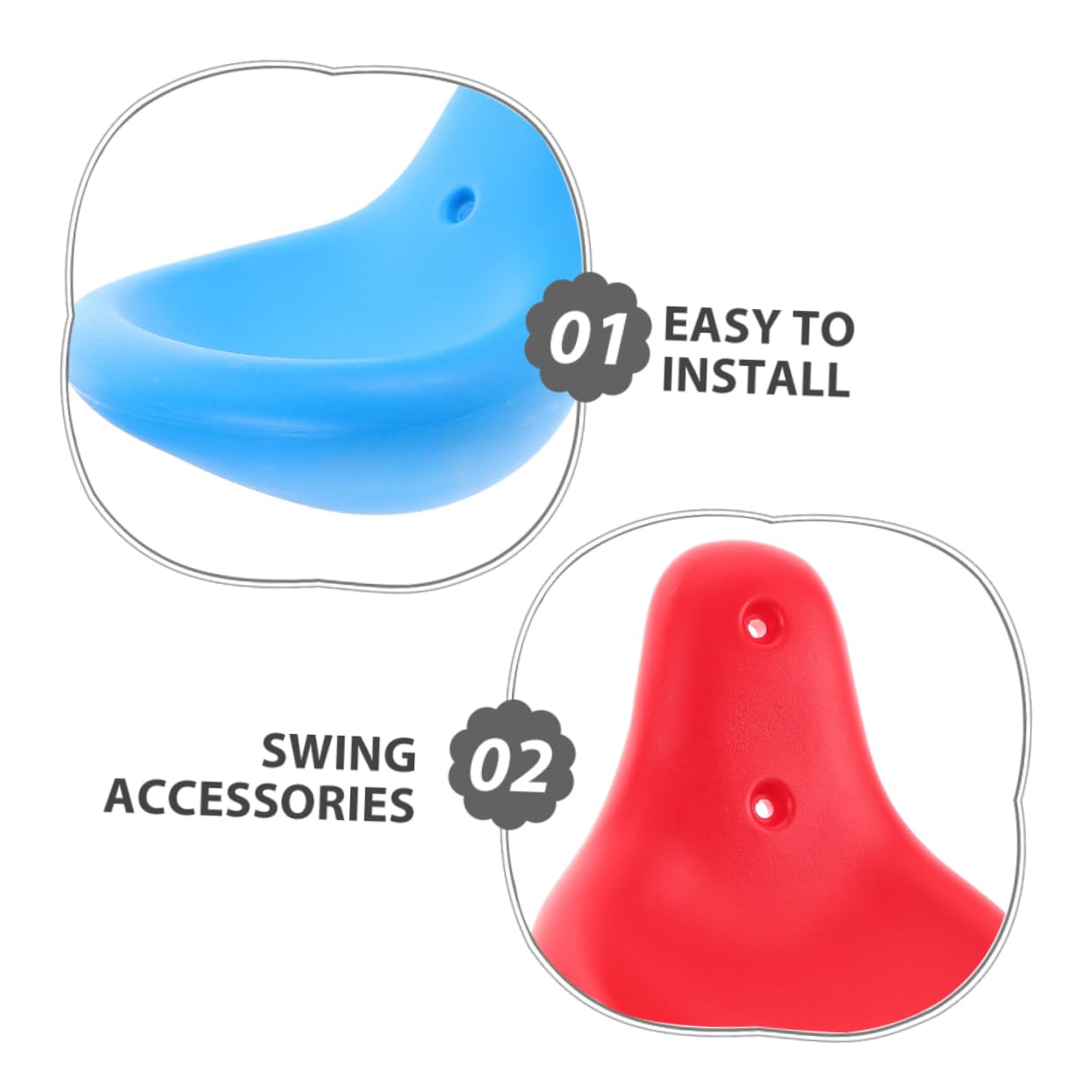 Toyvian 2pezzi Sedile in Plastica per Altalena all Aperto di Ricambio per Sedia Dondolo Accessorio per Parco Giochi per Ragazzo Ragazza Ragazza Sedile Ergonomico Facile da Installare