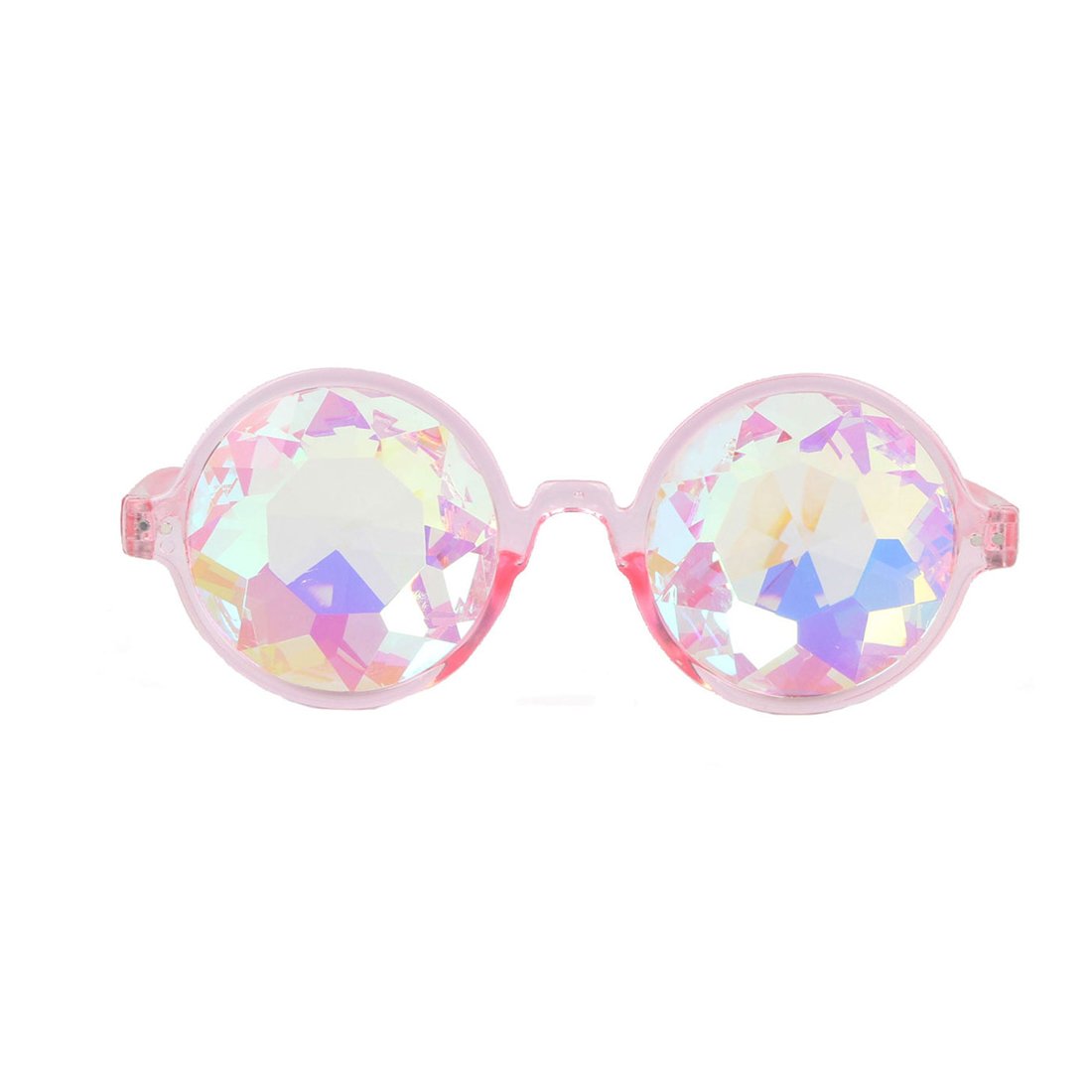 FLORATAKaleidoscope Steampunk Goggles Multicolor Lens Glasses- Rainbow Rave Prism Diffraction