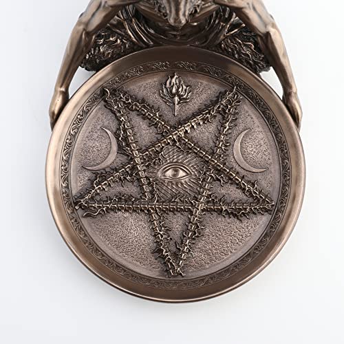Estatua Baphomet acabado bronce 5.75 pulgadas miniatura 6