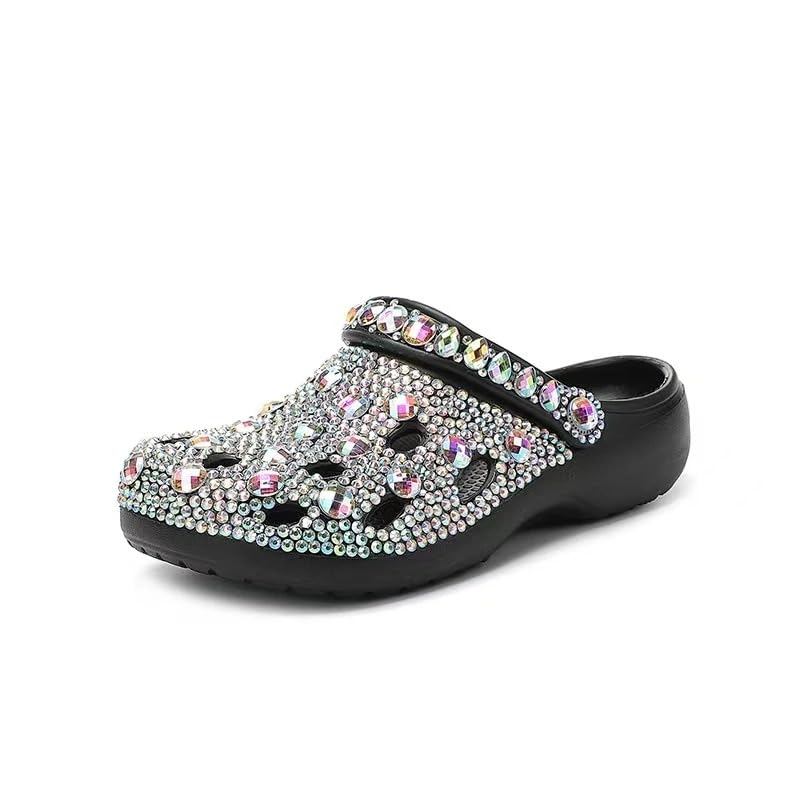 Elegant Crystal Embellished Slippers for Women Comfortable Soft Indoor Outdoor House Shoes Non Slip Sole slippers for women