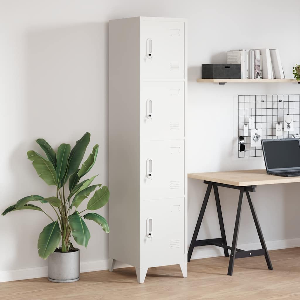 vidaXL Armadietto a 4 Comparti con Serrature 38x45x180 cm Mobiletto Armadio