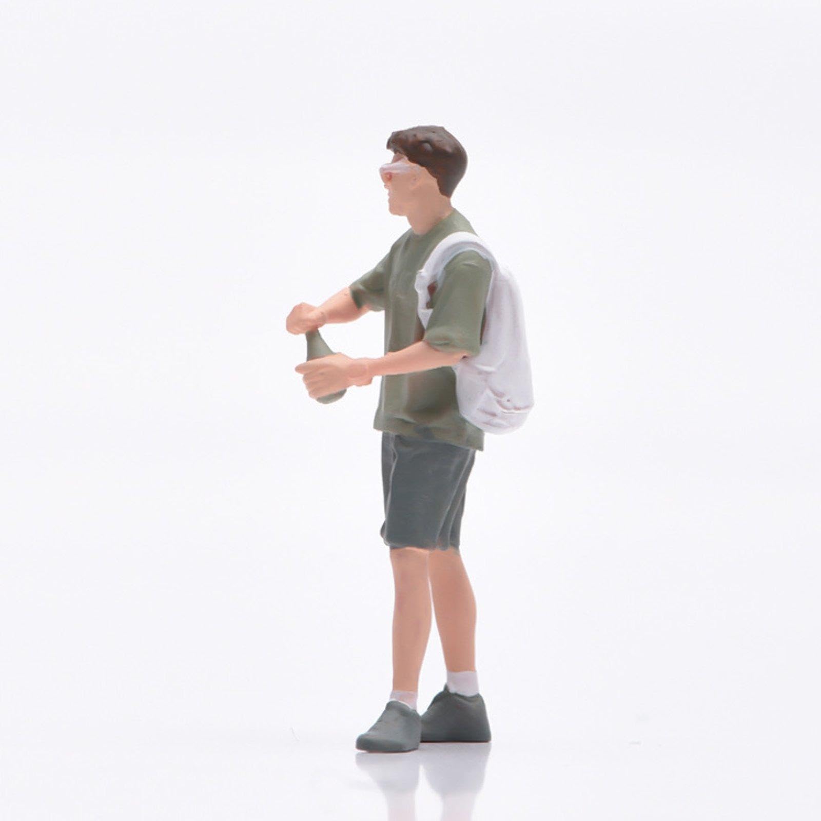 kowaku Statuetta maschile in miniatura in scala 1:64, statuetta in miniatura, decorazione da tavolo di sabbia, diorama in minimo