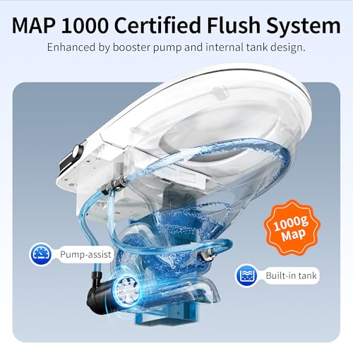 Image of DeerValley Bidet Toilet, 1000g MaP Auto Flush, Foam Shield, ADA Seat Height