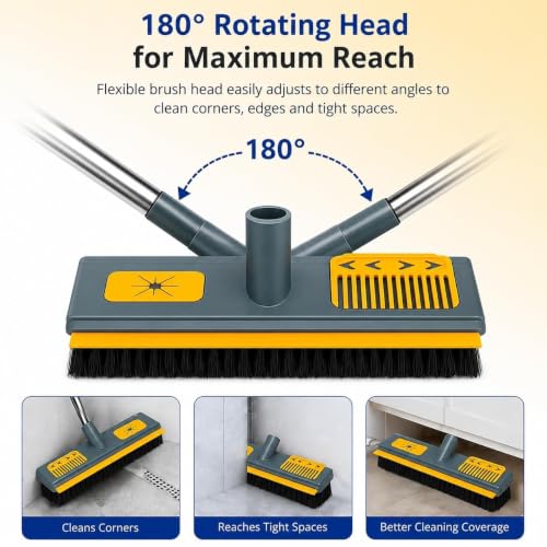 Image of Toilet Plunger and Brush, 2-in-1 Toilet Cleaning Brush with Long Handle
