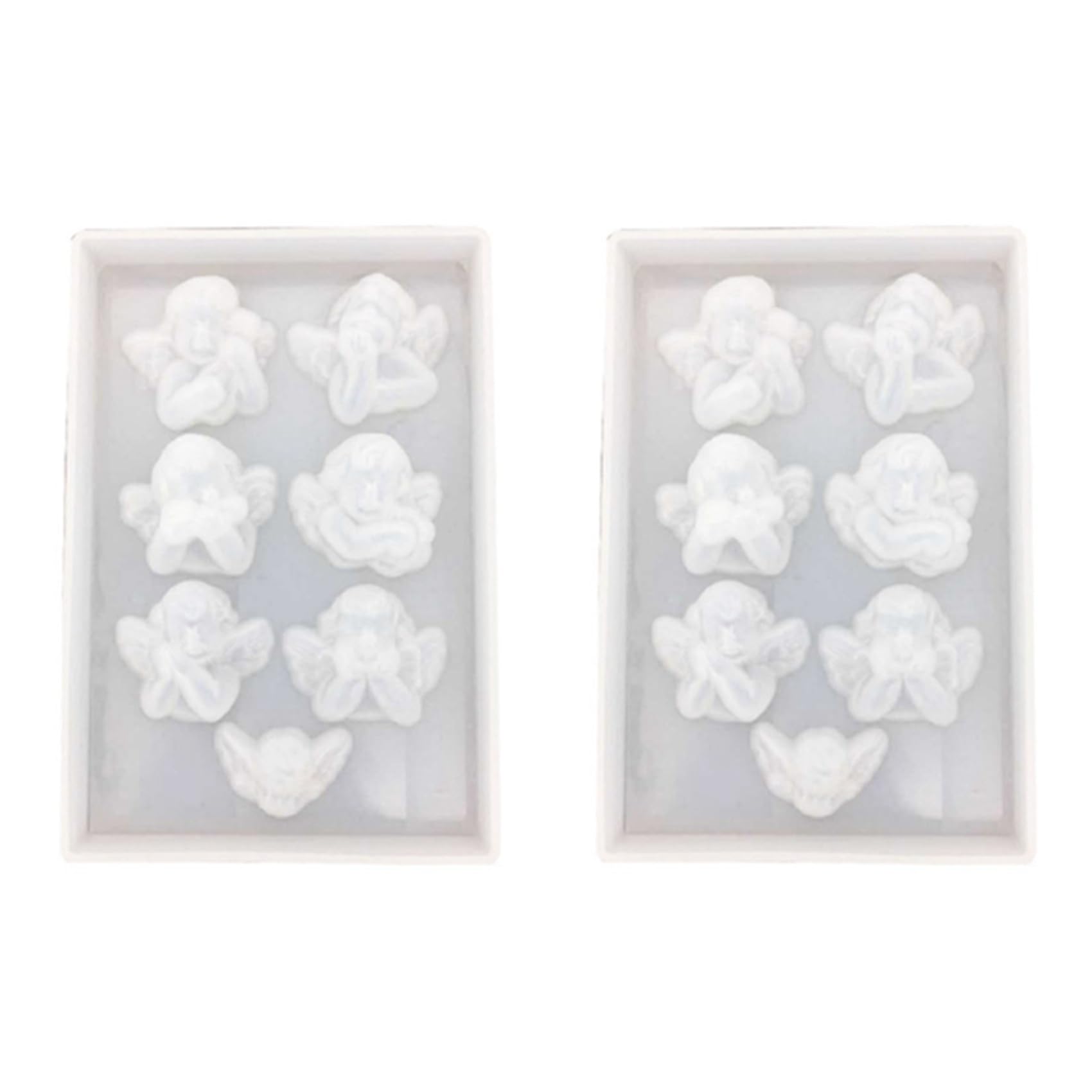 Hndhbfgrt 2X Shape Silicone Mold for Resin DIY Clay UV Epoxy Resin Molds Pendant Jewelry Tools Mould
