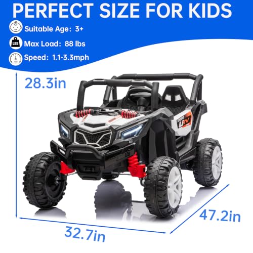 Image of UTV 12V Ride On Toys for Big Kids Ride On 2 Seater Ride On Toys Kids