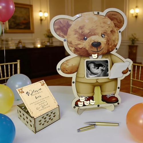 Bear Baby Shower Guest Book Set Bear Baby Shower Decorations for Christmas - image 7