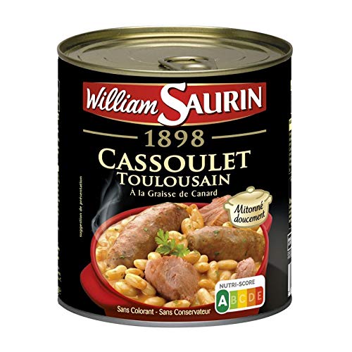 WILLIAM SAURIN - Cassoulet Toulousain 840G - Lot De 3 - Offre Special