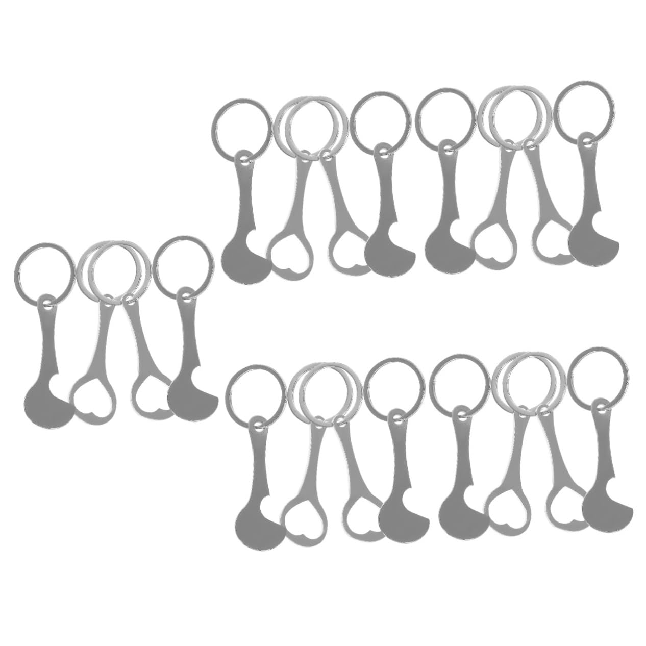 VALICLUD Llavero Con Ficha De Carrito Llavero Con Clip Llavero Con Cordón Llavero Para Porta Llaves Llaveros De Coche Clips Para Llavero Porta Credencial Metal Plateado