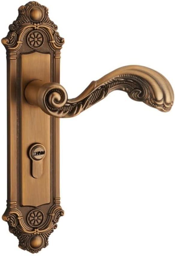 Security Wooden Door Lock Handle Latch Kit European Interior Silent Mechanical Hardware Locks Swing Door Zinc Alloy Handle Sets