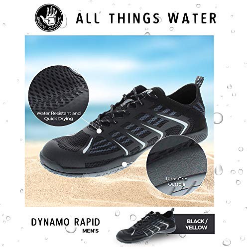 Body Glove Dynamo Rapid Mens Water Shoes(Water Sports, Beach, Outdoor Sneaker, Swimming, River, Hiking, & Kayaking Shoes) Hydro Sport Black and Charcoal Water Shoes3