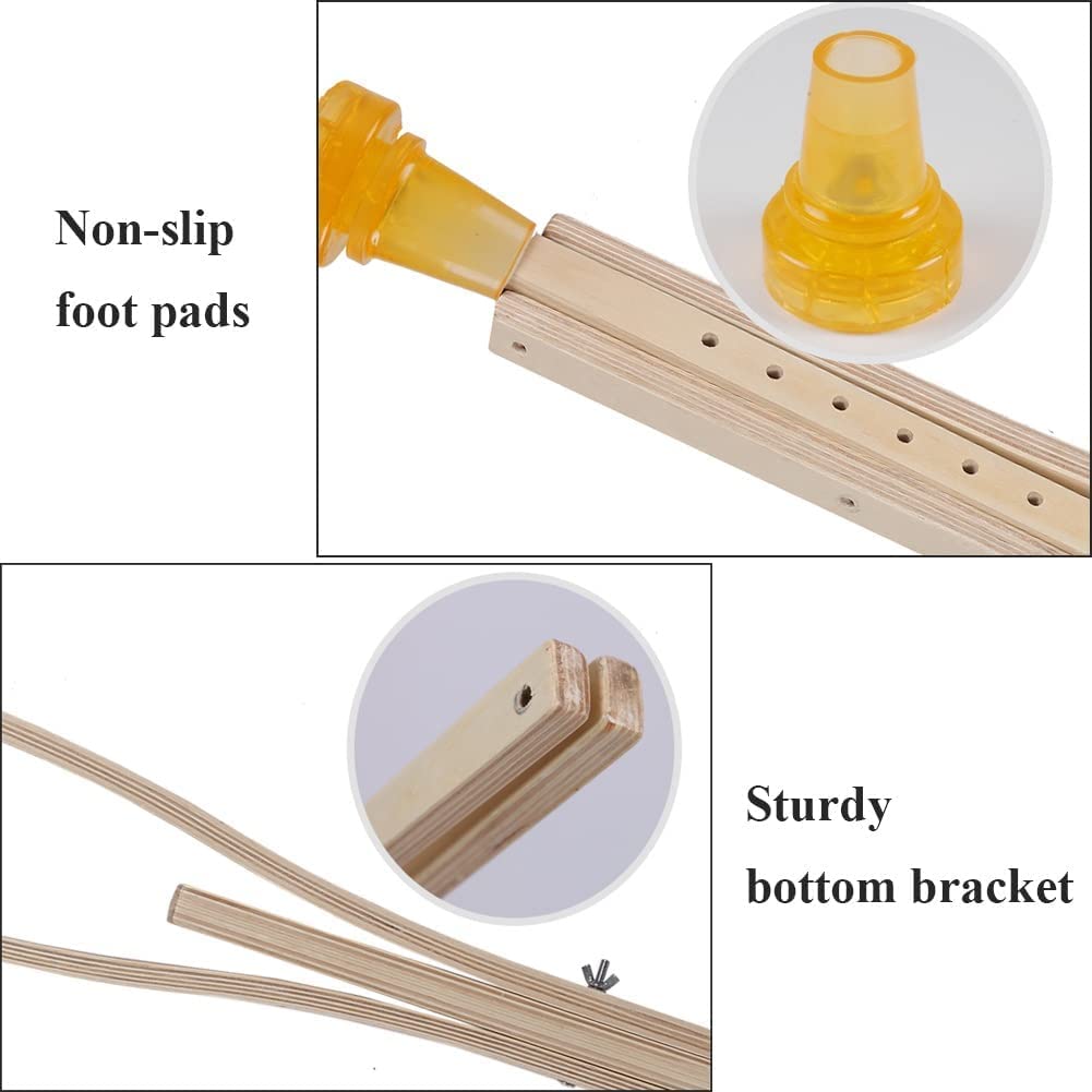 Muletas para axilas para adultos Bastones de madera ligeros Bastones teleajustables de altura antideslizantes para uso en personas mayores/S-1/2 piezas