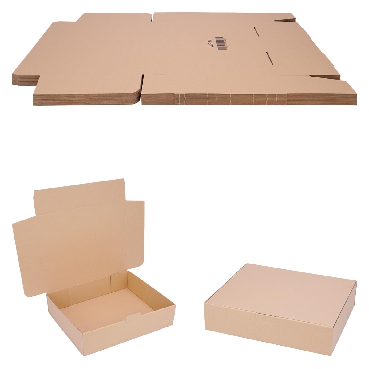 verpacking Faltschachteln 365 x 300 x 95 mm WP M Braun [Größe und Stückzahl wählbar] 1-wellig Versandkarton 50 Stück