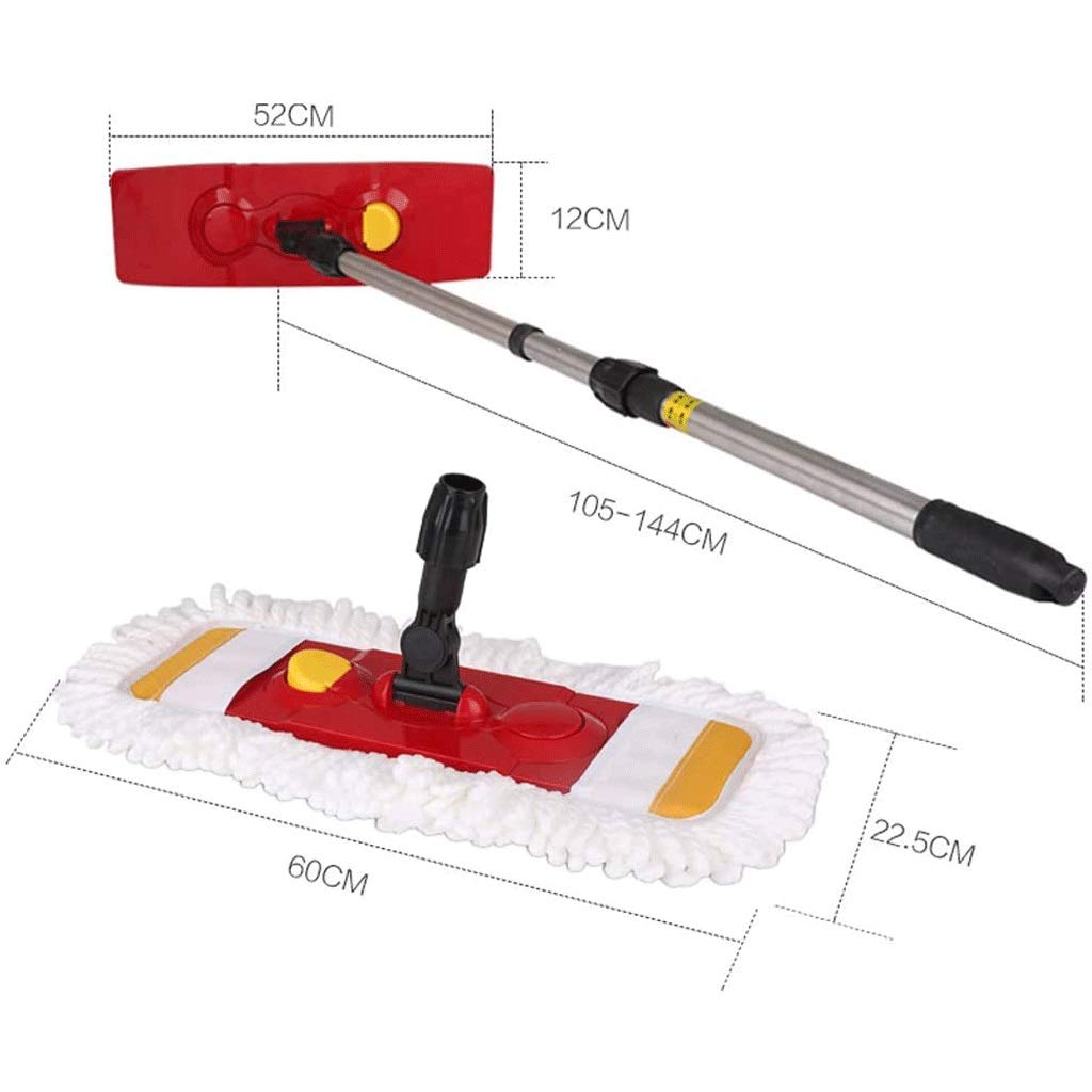 Trapeador para Polvo, trapeadores de Microfibra para Limpieza de Pisos, con Mango Ajustable Extensible y Almohadillas Lavables para trapeadores