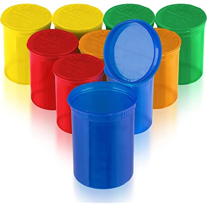 Fenny's Creations Pop Top Squeeze Bottles 13 Dram Squeeze Bottles, Squeeze Pot Tub, Poptops, Pop Tops, 13 dram pop top, Assorted Colour (20)