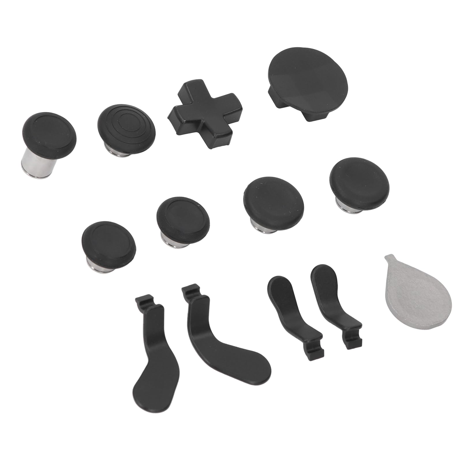 Jopwkuin Paquete de Componentes de Controlador de Juego Negro para Controller Series 2, Juego de Repuesto de Palancas Magnéticas y Paletas, Ideal para Jugadores Profesionales, Acero Inoxidable