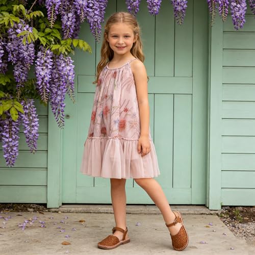 Image of Flaryzone Girls Sandals Closed Toe Summer Flats Dress Sandals Shoes Toddler /Little Kid