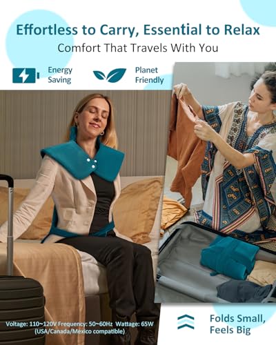 Image of Mothers Day Gifts, Heating Pad for Neck Shoulders Back, Extra Large Heat Pad for Full Body Relax, Electric Heated Wrap for Seniors, Anniversary & Birthday Gifts for Women Mom Grandma Her Wife