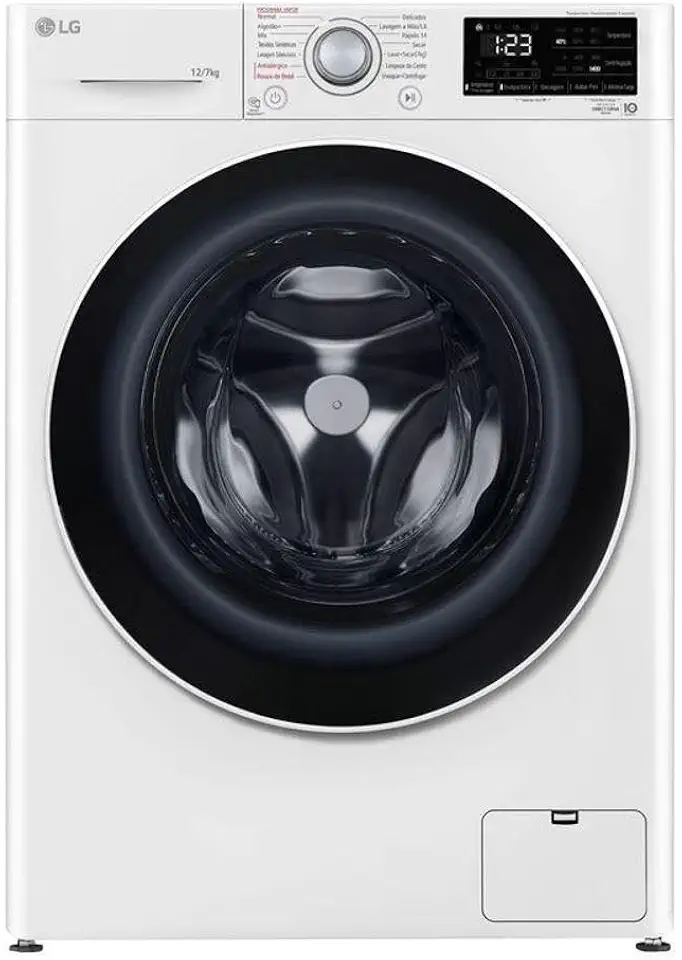 Lava e Seca Smart com Inteligência Artificial AIDD 12Kg LG VC5 CV3012WC5 Branco (110, Volts)