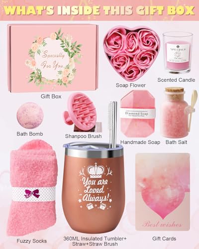 LIVEHITOP Birthday Gifts for Women, Birthday Presents for Her, Unusual Hampers Pamper Self Care Gifts Relaxation Bath Sets for Friends, Mum, Wife, Girls, Sister - Image 6