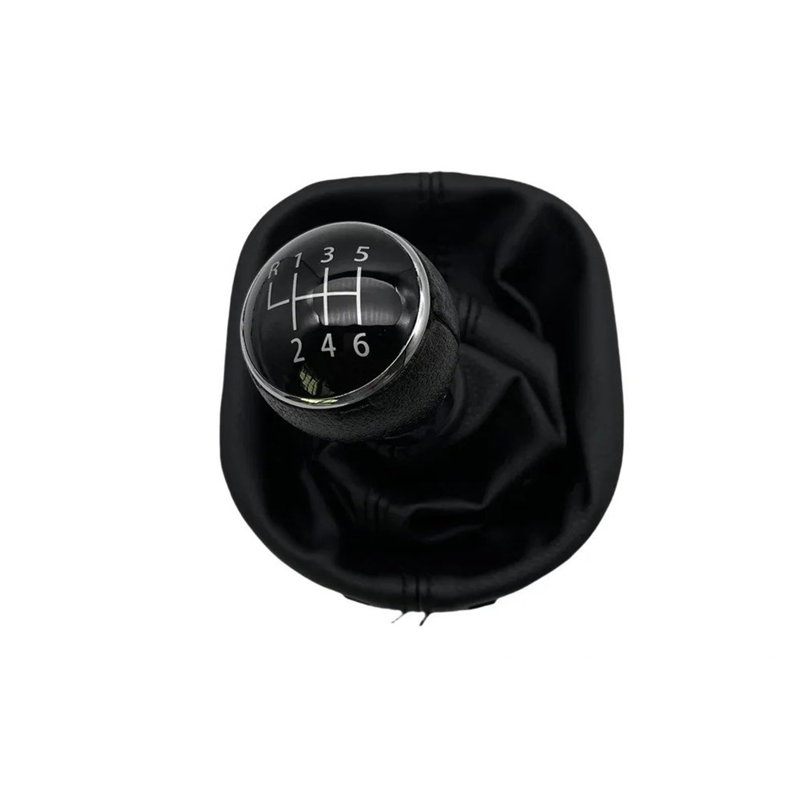 Ltusgt 6 Speed Car Gear Knob For Vw For Touran For Caddy 2003-2011 5/ Gear Shift Knob Gaiter Boot Cover Black Leather Car Accessories