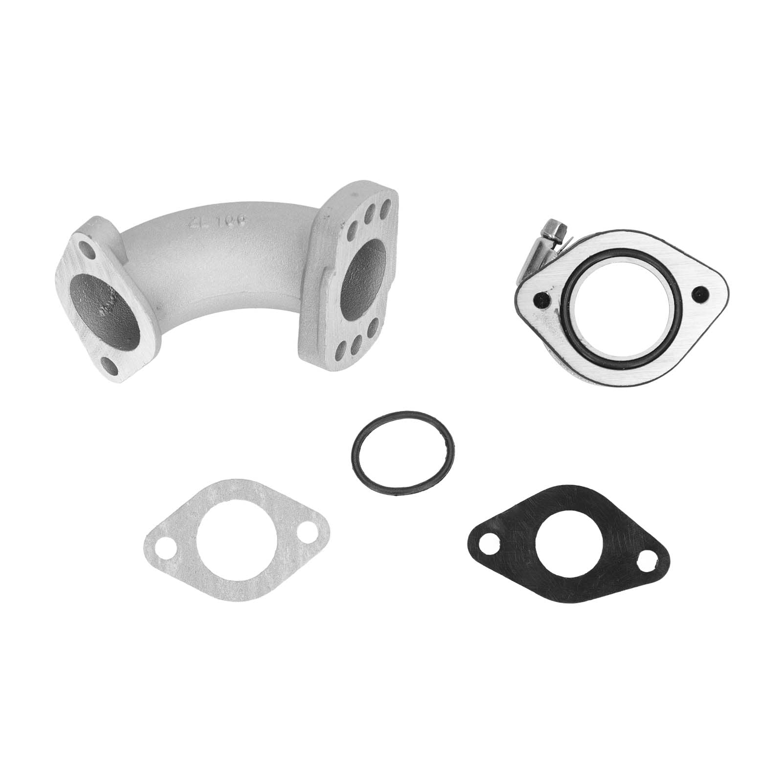 Zestaw Rur Wlotowych Gaźnika Aramox, Zestaw Rur Kolektora Dolotowego Gaźnika ze Stopu Aluminium 26 Mm-28 Mm Zestaw Dystansowy Adaptera do Pit Dirt Bike Motocy