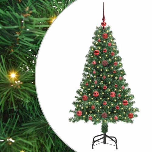 Árbol de Navidad artificial de PVC verde con estructura robusta de acero 3
