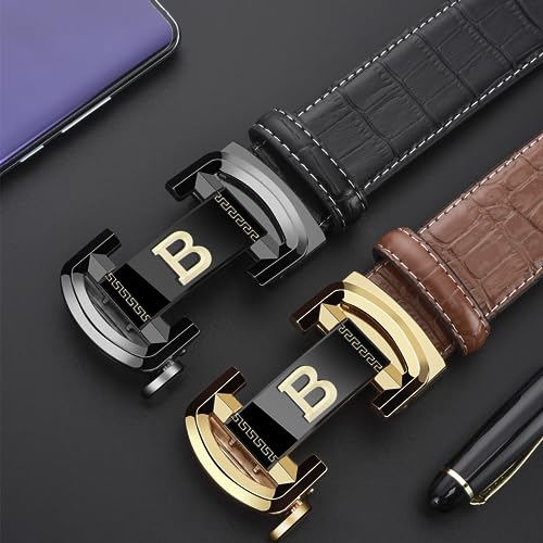 Ratchet Belt Click Slide Leather Belt 1.38 Inch4