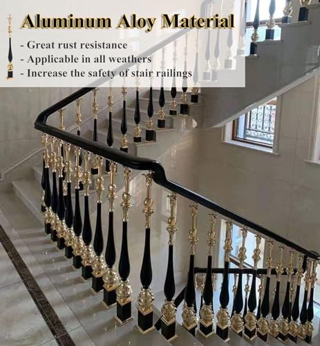 Kit de balaustres de aluminio para pasamanos de escalera interior 4