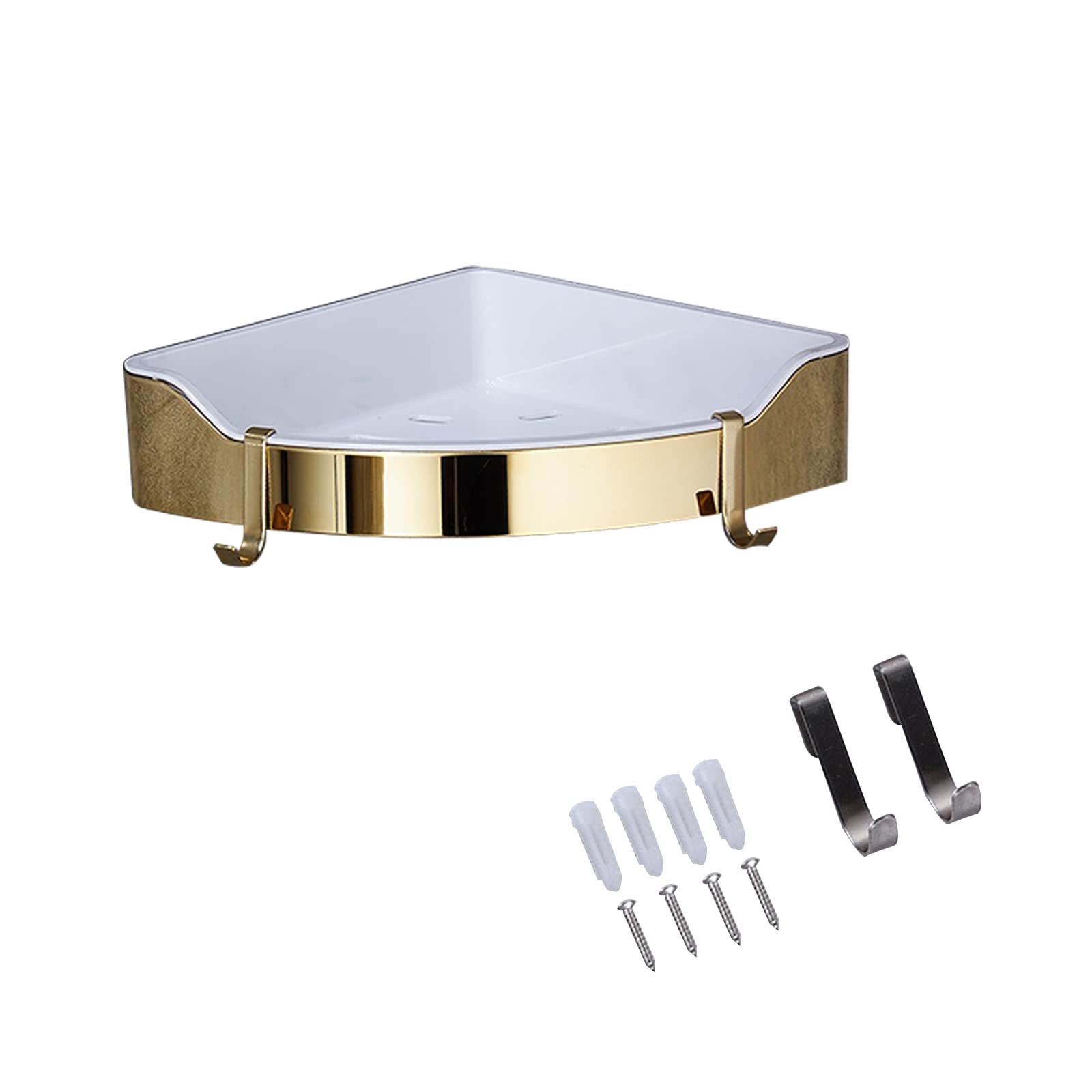 Soporte para champú montado en la pared, estante de ducha esquinero, organizador de almacenamiento de cocina, estante organizador de baño, ducha, baño, soporte para champú, soporte de esquina para